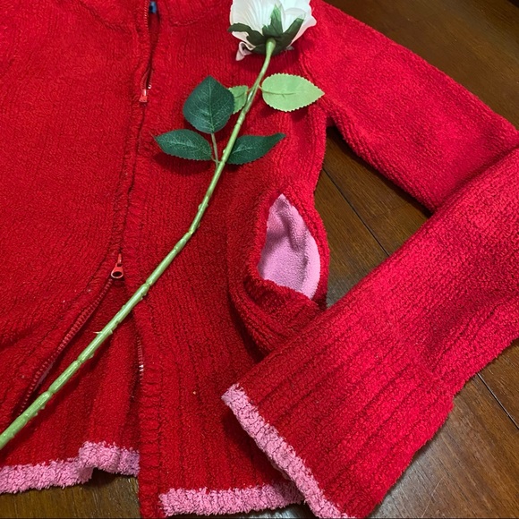 Bluenotes jeanswear red & pink sweater size S - Picture 6 of 10